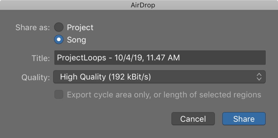 how to export garageband to mp3 ios